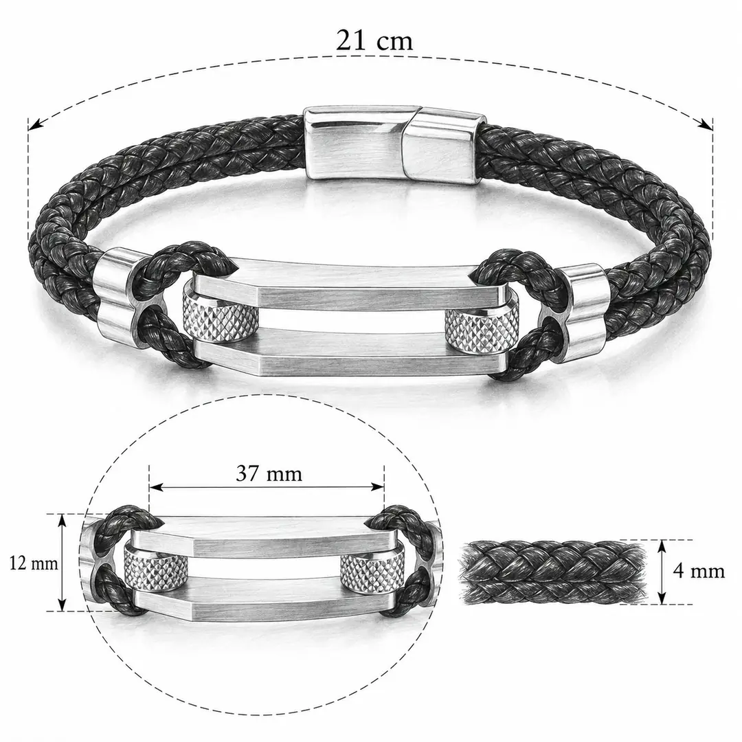 Kastral Bracelet | Erkek Deri Bileklik 3