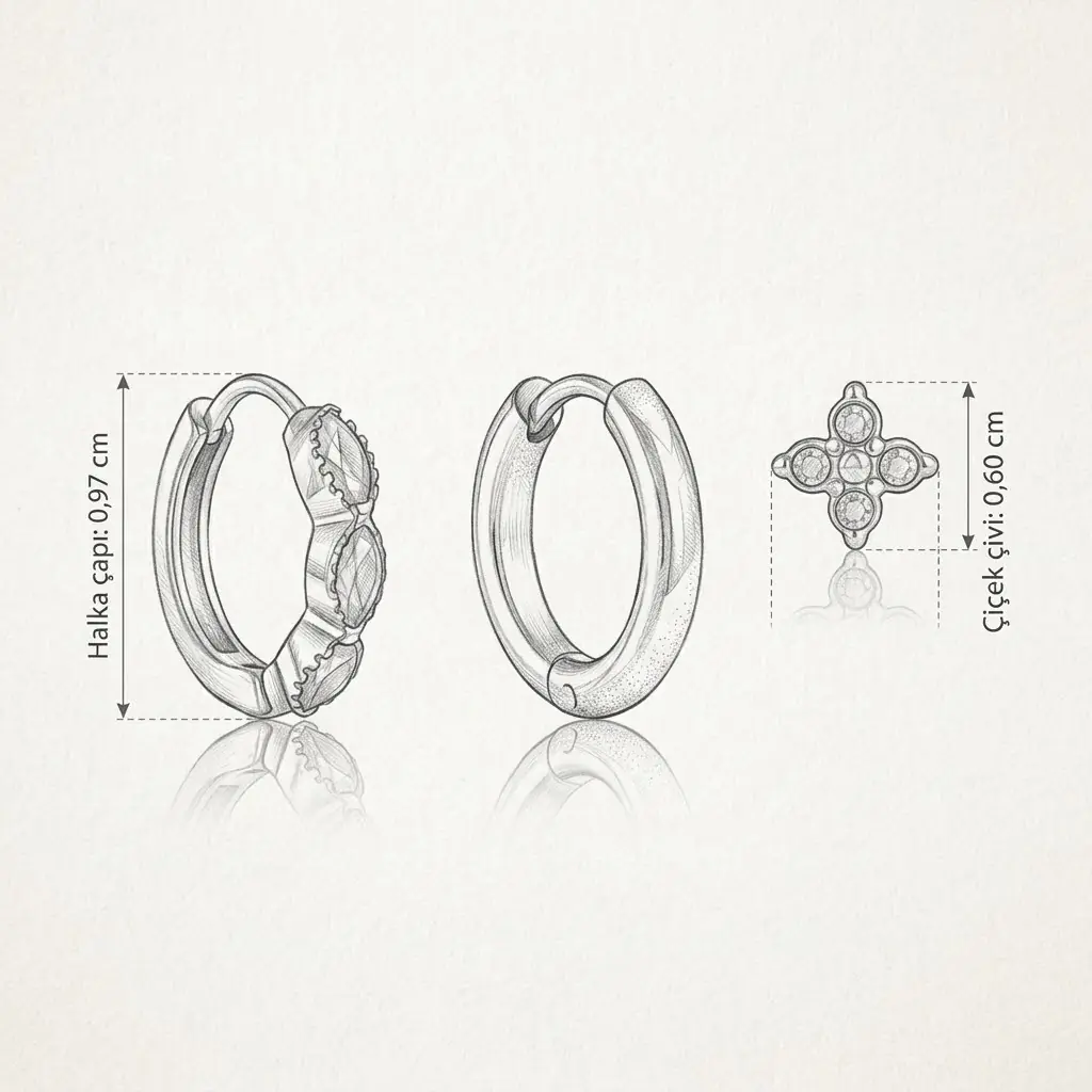 Blauvia Earring | Çelik Küpe 4