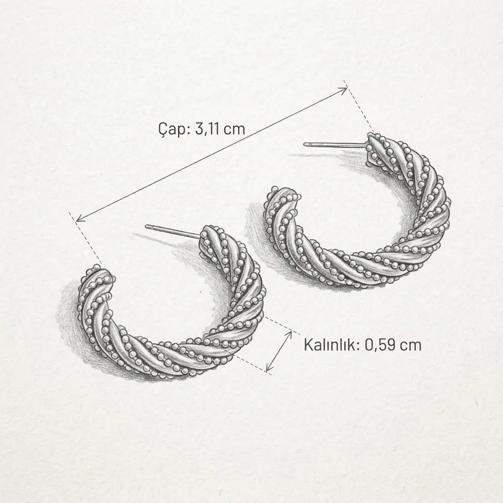 Torvina Earring | Çelik Küpe 4