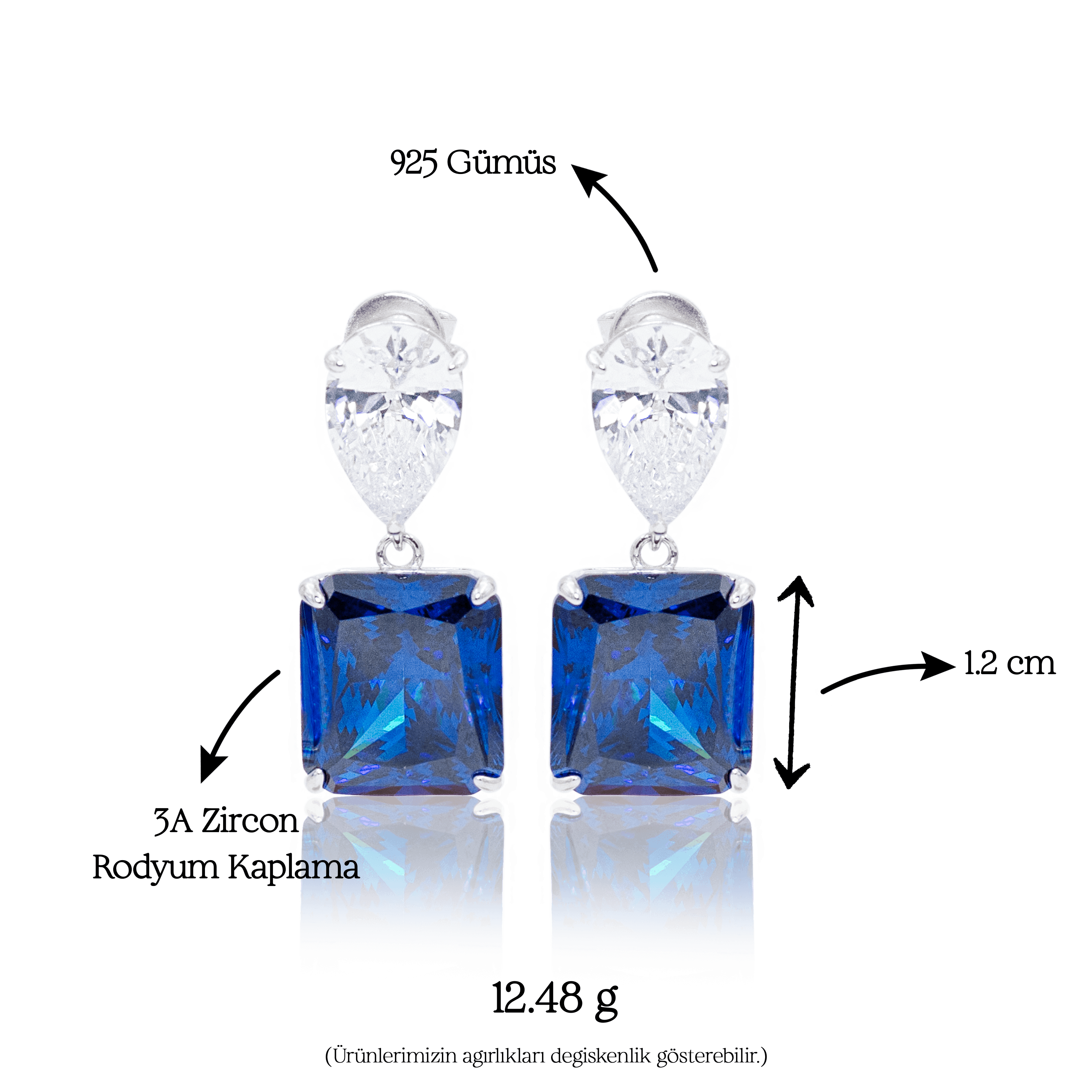 Aurenza Earrings | Silver Kadın Küpe