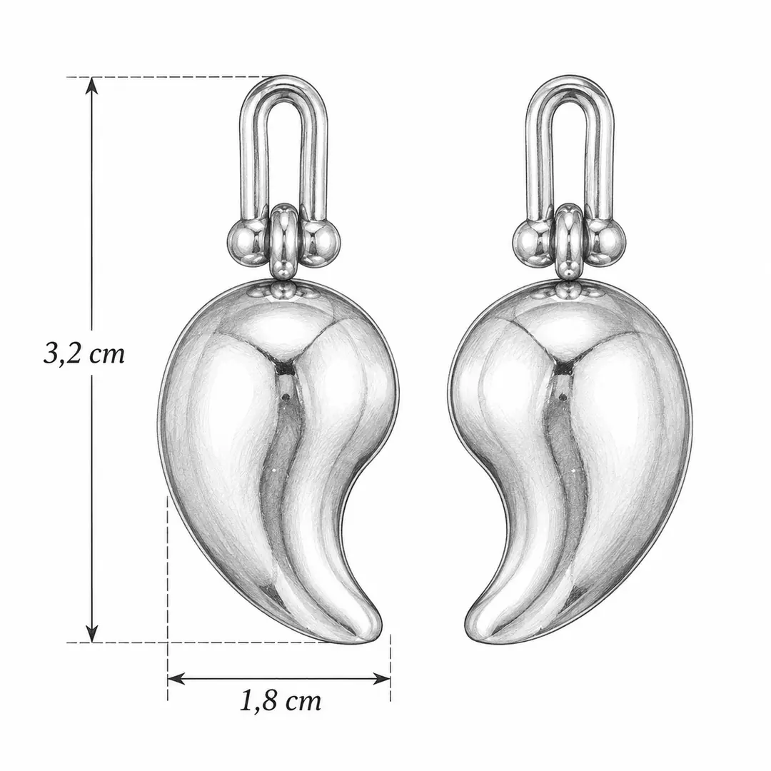 Drupelle Earring | Çelik Küpe 3