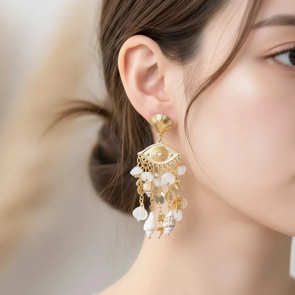 Coralune Earring | Çelik Küpe