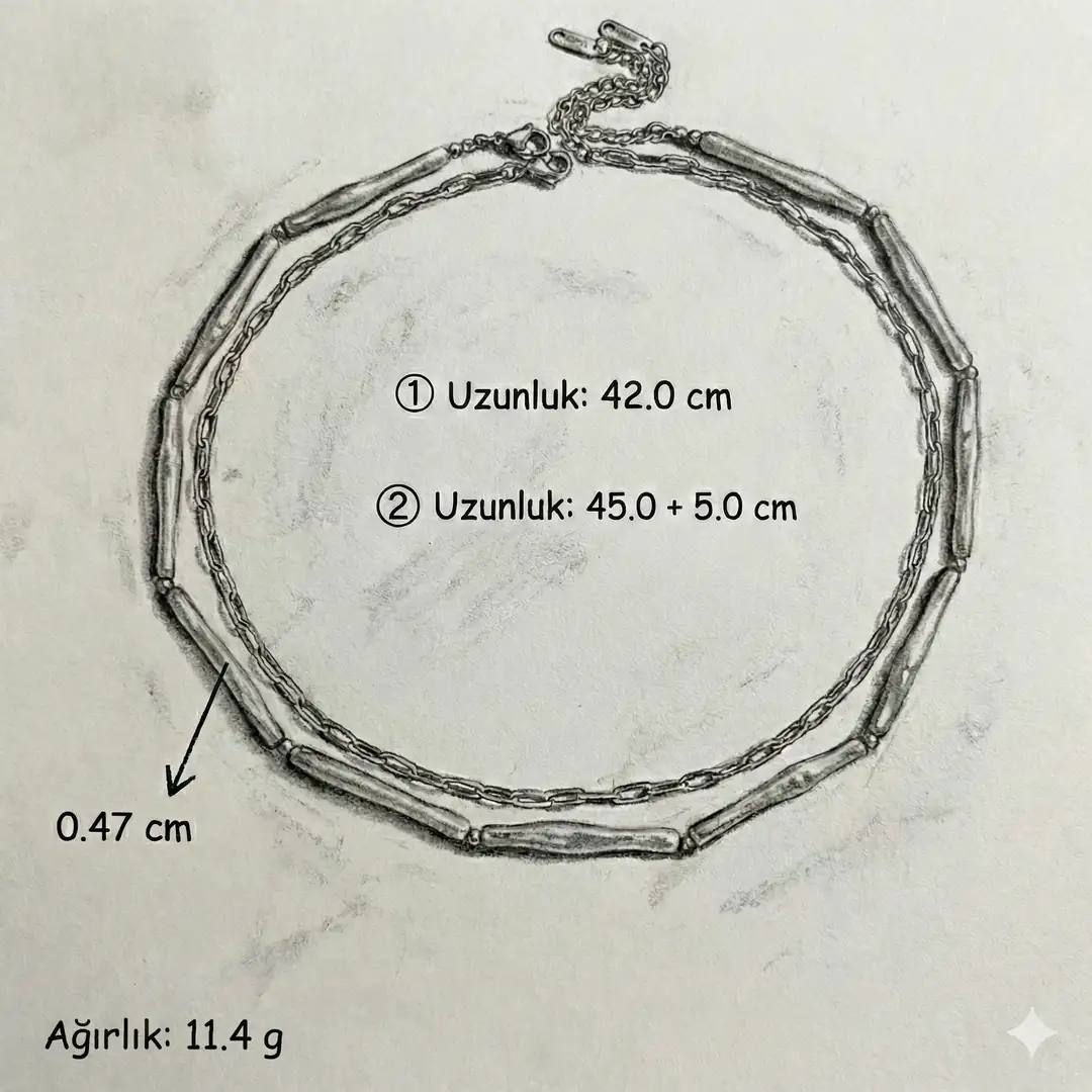 Nivora Necklace | Çelik Kolye 4