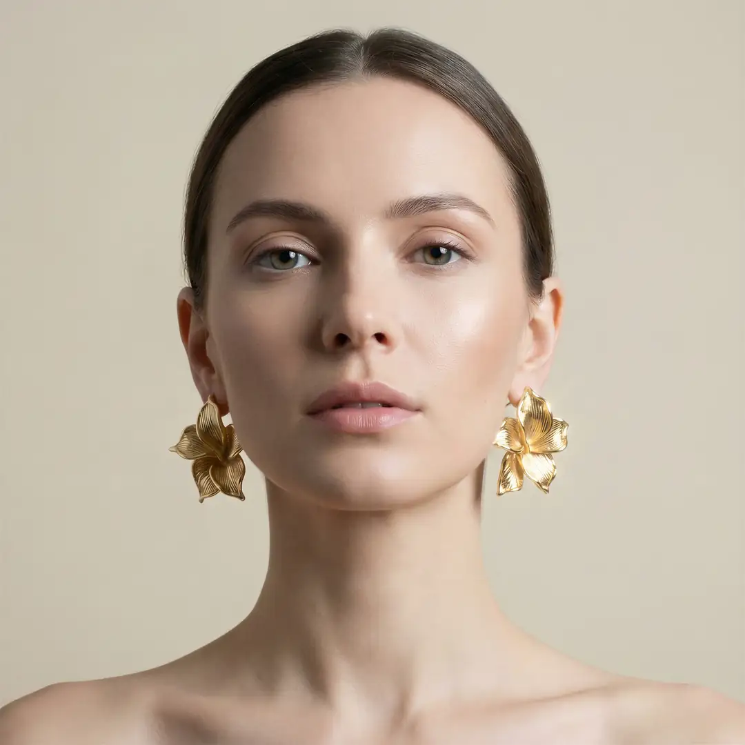 Solaflora Earring | Çelik Küpe 2
