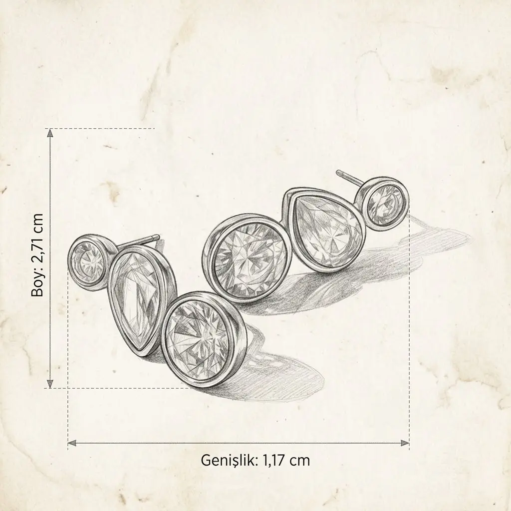 Scalina Earring | Çelik Küpe 3