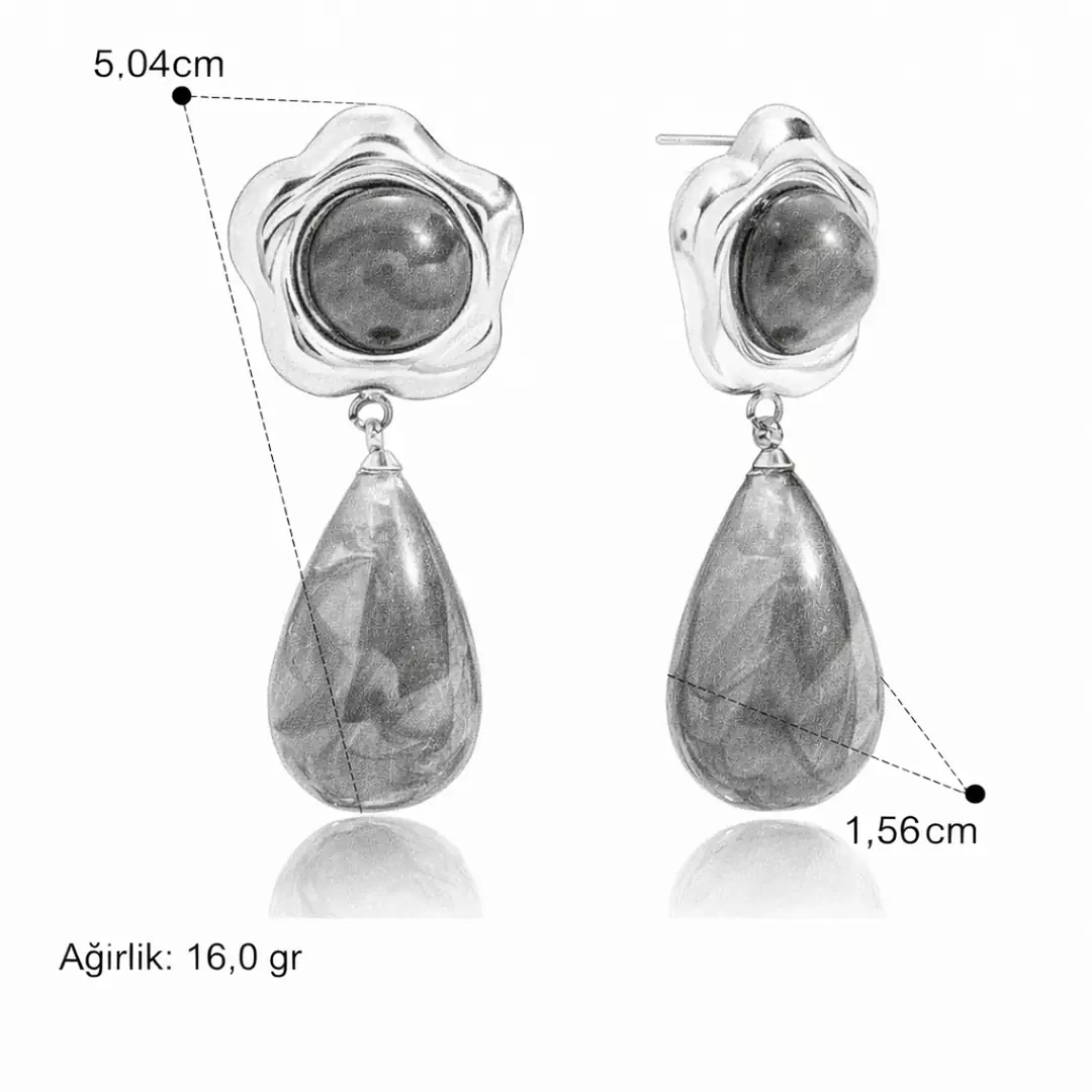 Rosvera Earring | Çelik Küpe 5