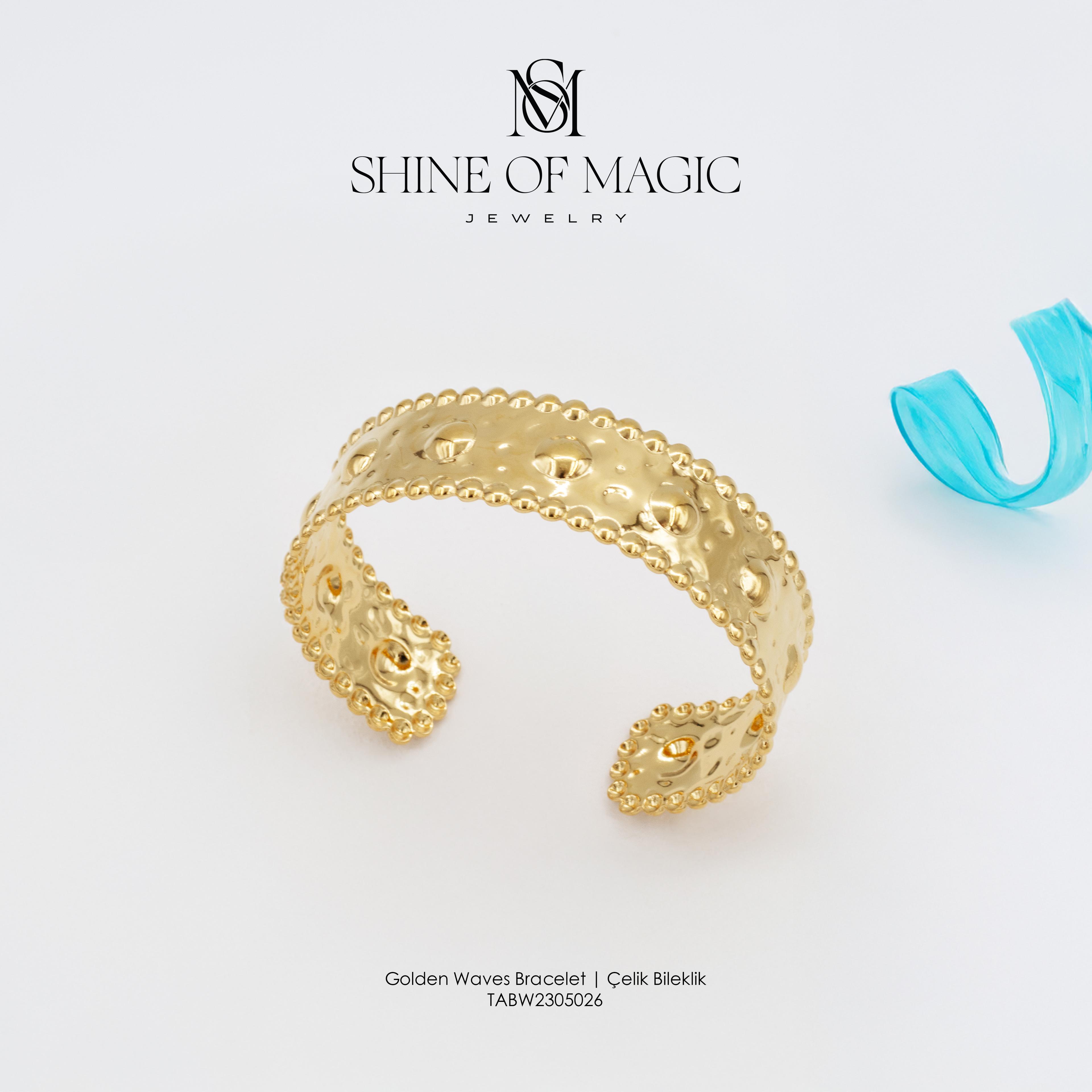 Golden Waves Bracelet | Çelik Bileklik