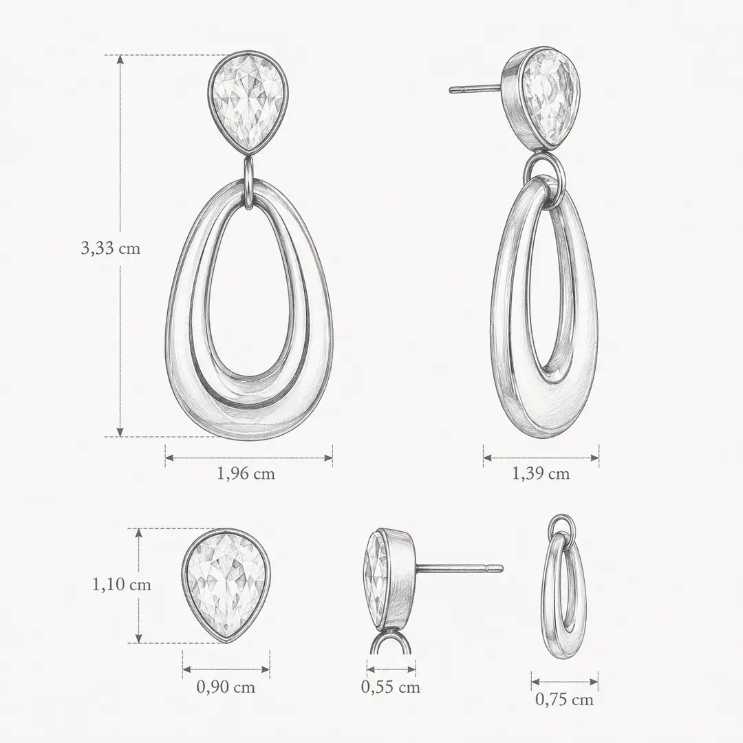 Eronkli Earring | Çelik Küpe 4