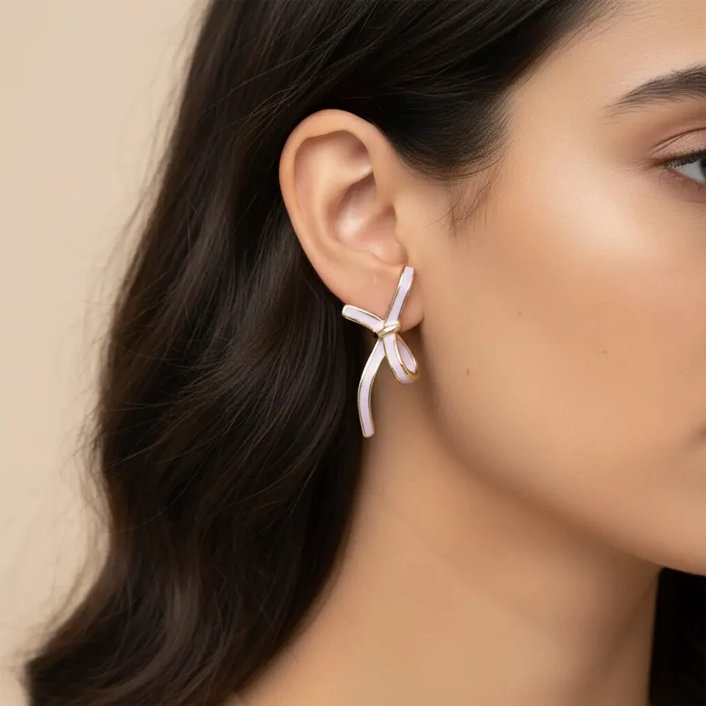Fiocco Earring | Çelik Küpe