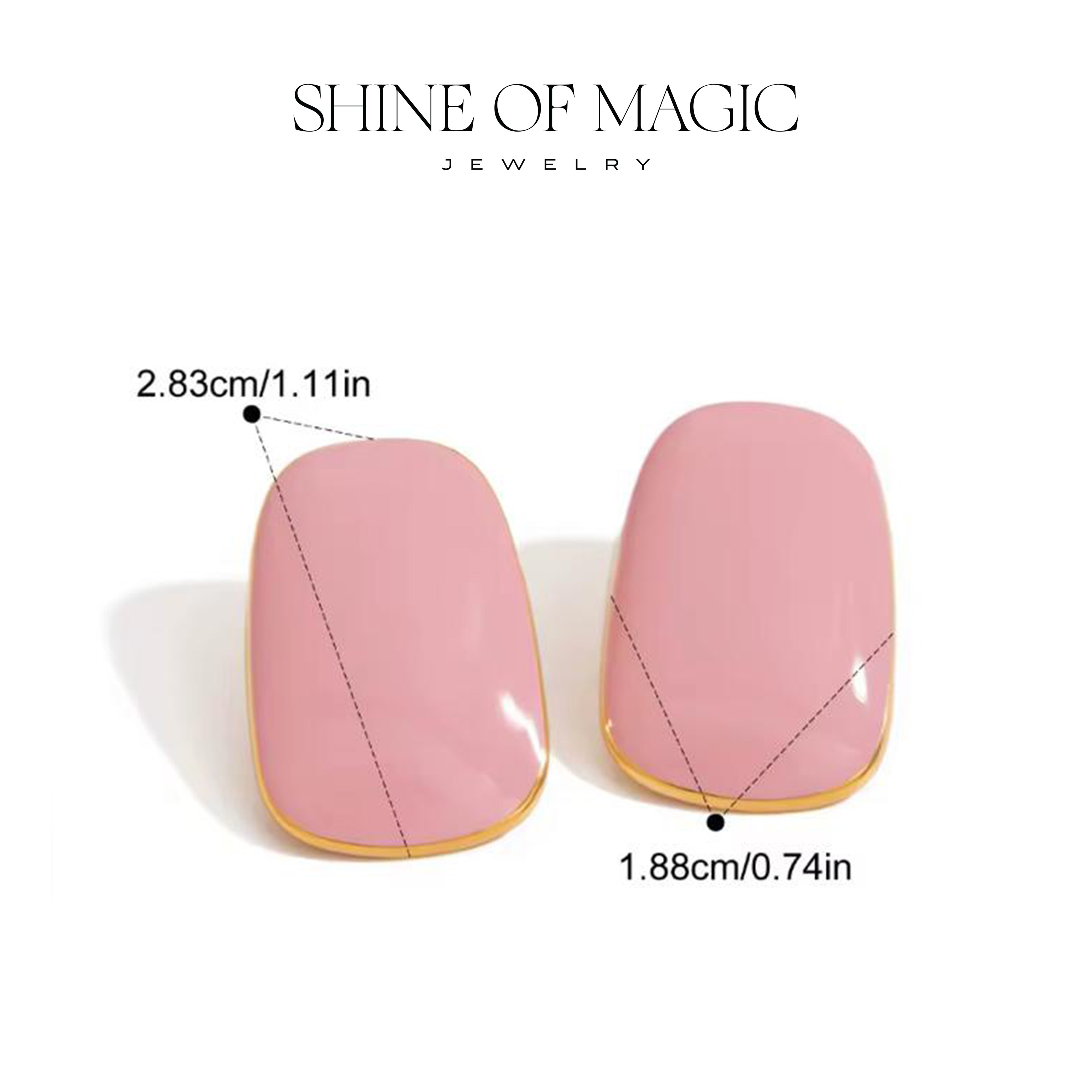Pink Aura Earring | Çelik Küpe