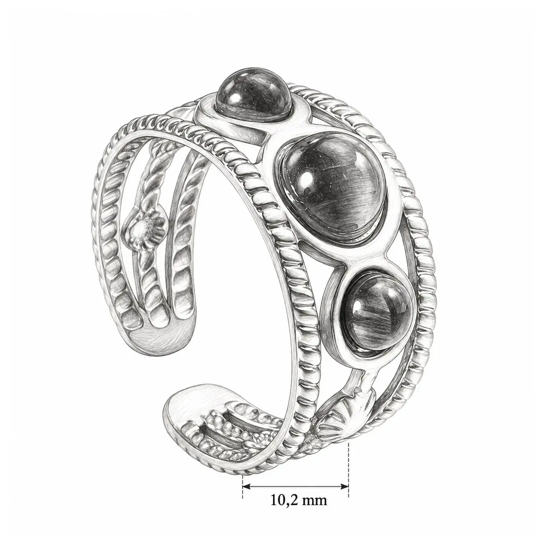 Trimora Ring | Çelik Yüzük 3