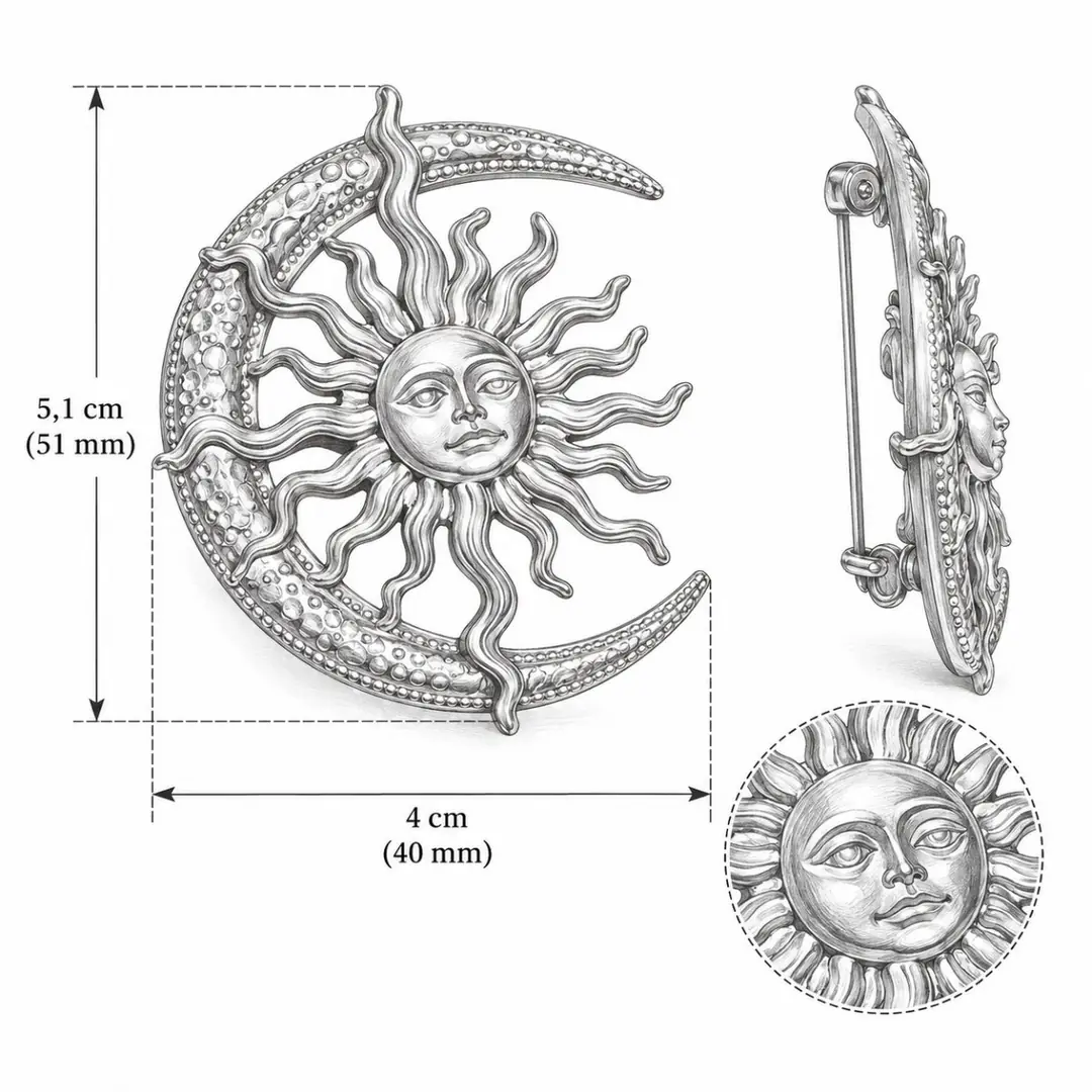 Odalmira Brooch | Çelik Broş 4