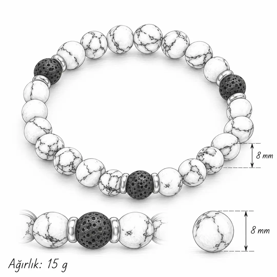 Uarsi Bracelet | Erkek Doğal Taş Bileklik 3