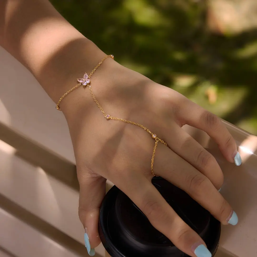 Farfalina Hand Chain | Çelik El Zinciri 3