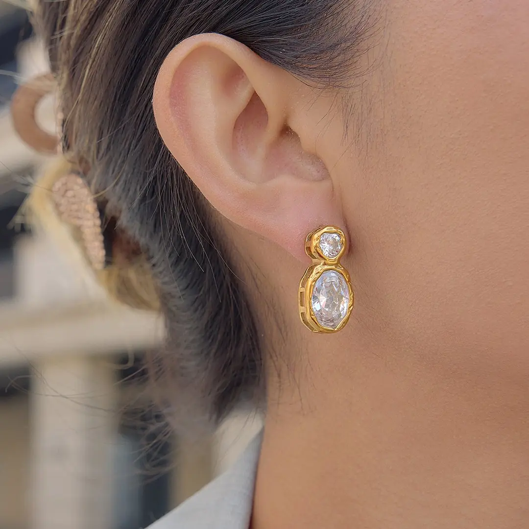 Duolina Earring | Çelik Küpe 5