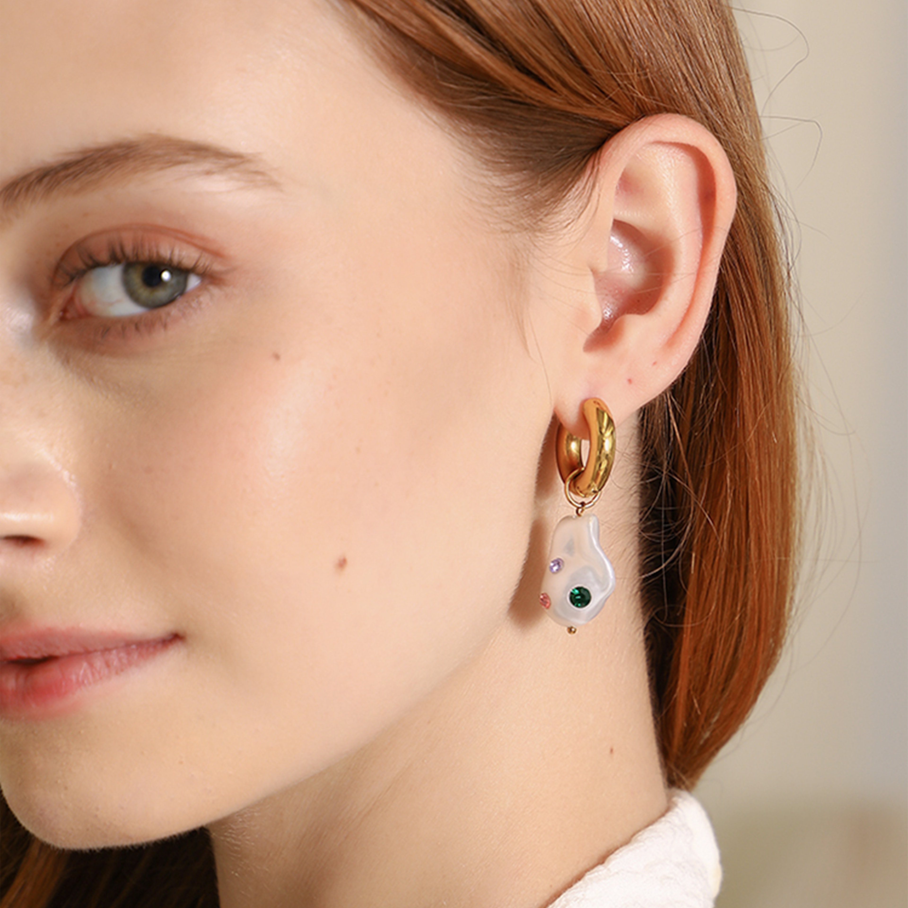  Amelia Earring | Çelik Küpe