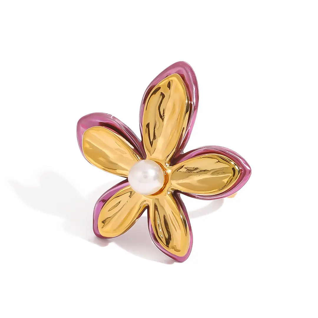 Magnolya Ring | Çelik Yüzük