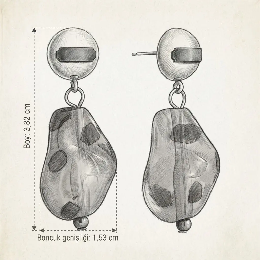 Macchiara Earring | Çelik Küpe 6