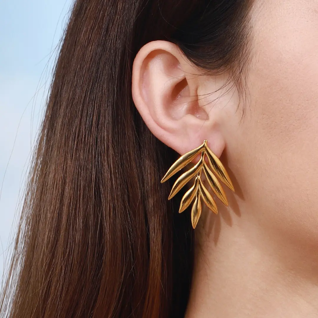 Frondel Earring | Çelik Küpe 2