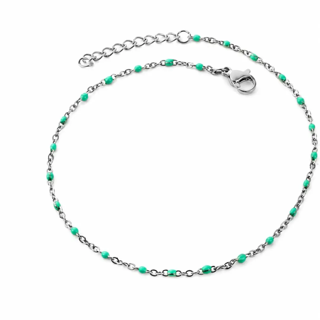 Mentessa Silver Anklet | Gümüş Renk Çelik Halhal