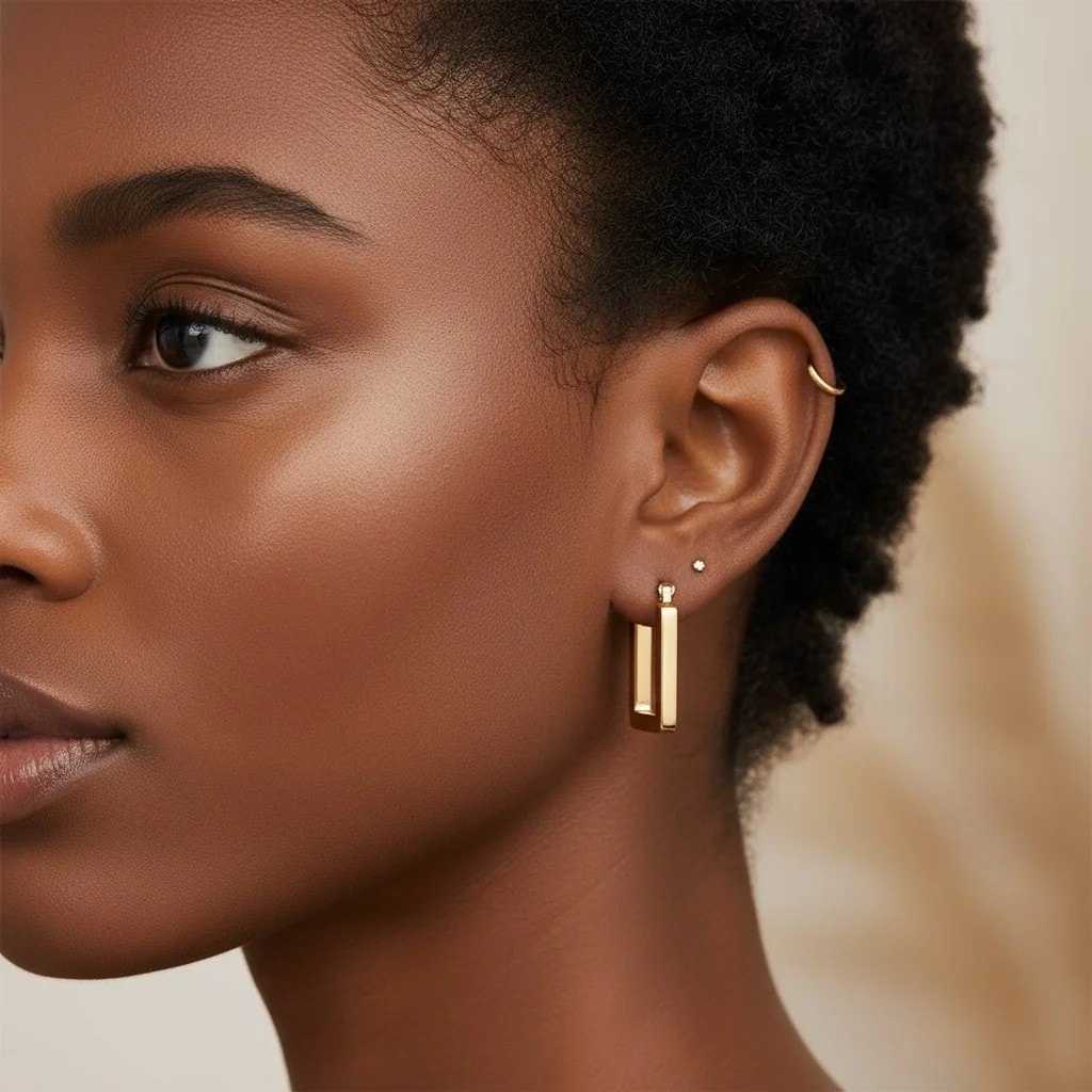 Nua Earring | Çelik Küpe