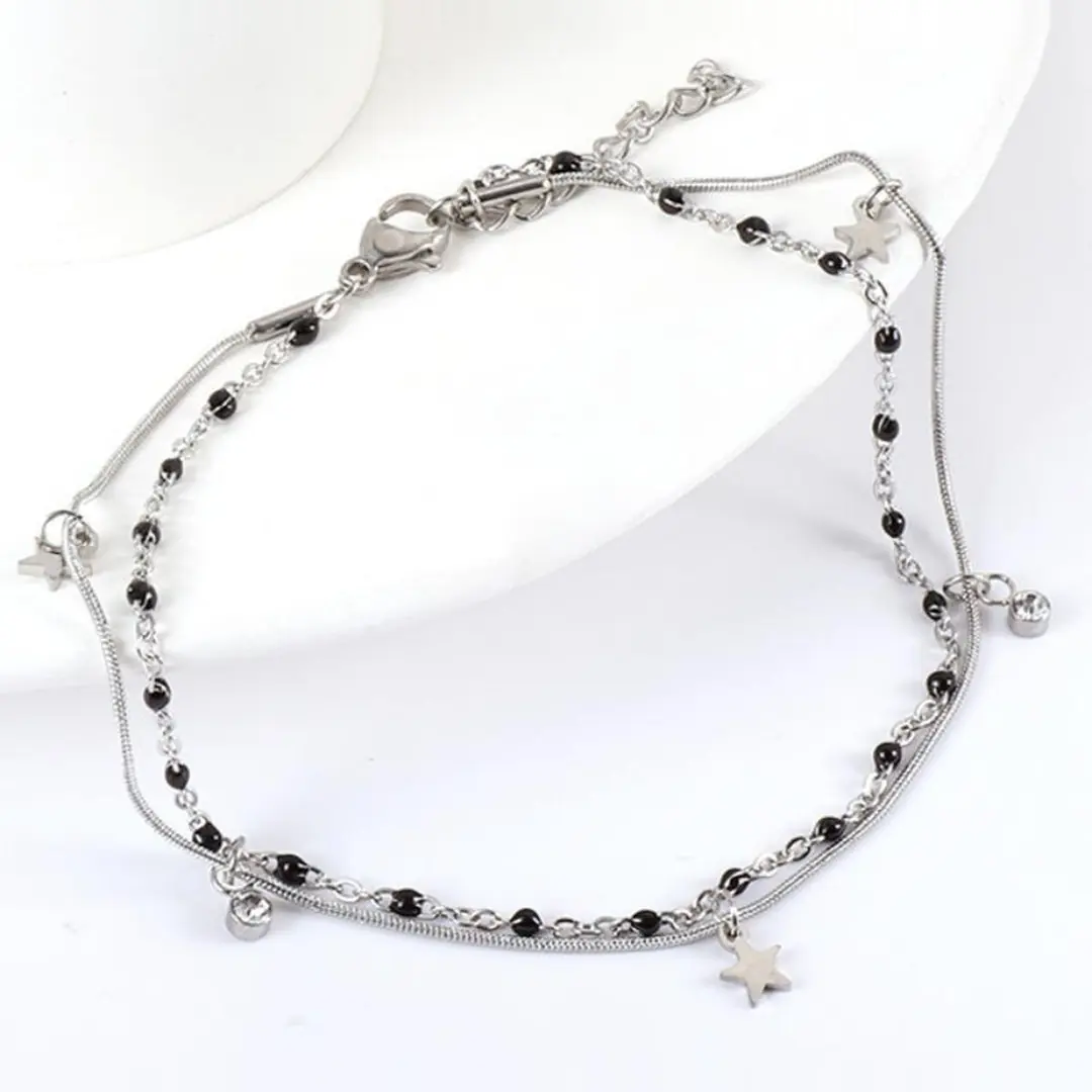 Stelora Silver Anklet | Gümüş Renk Çelik Halhal