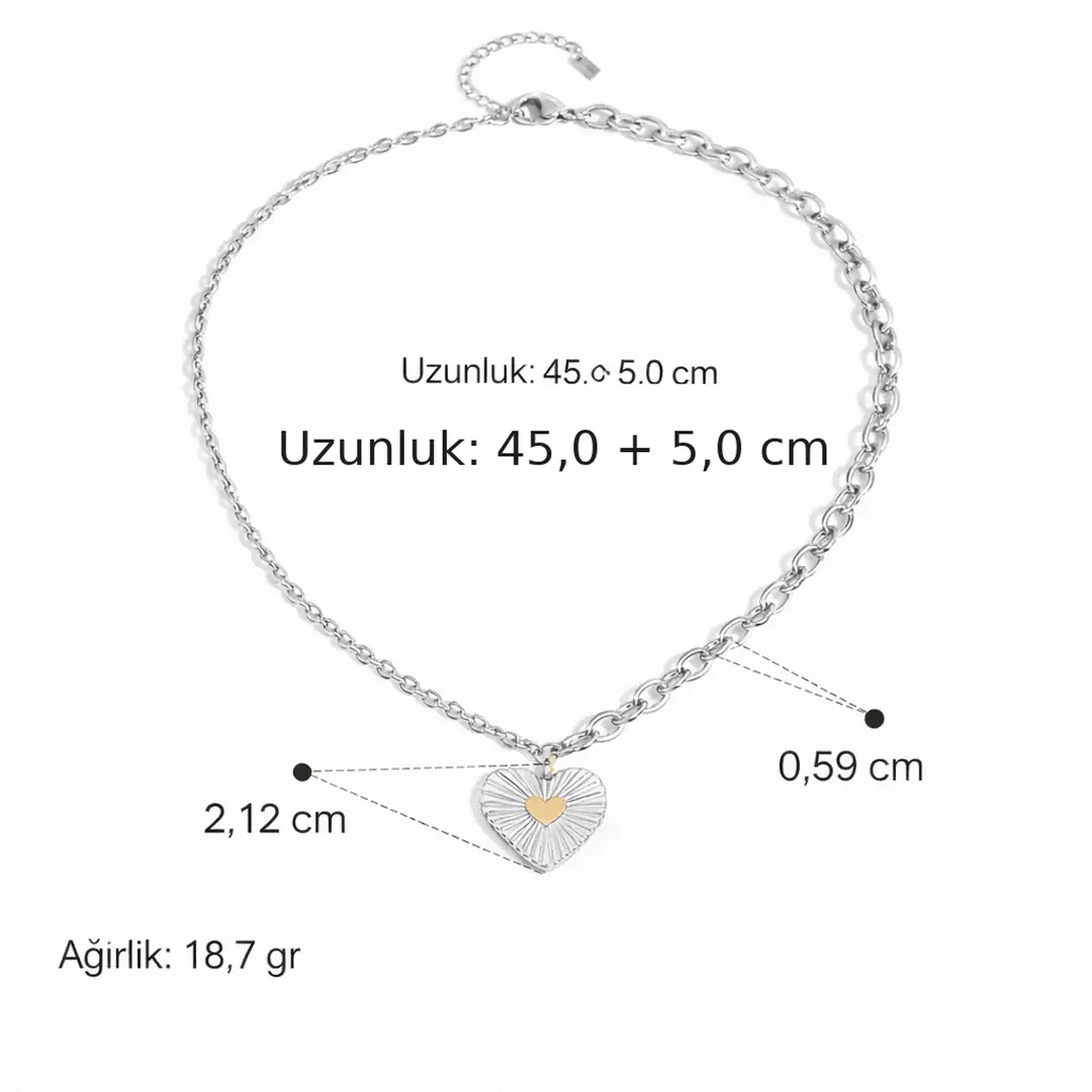Cordiva Necklace | Çelik Kolye 3