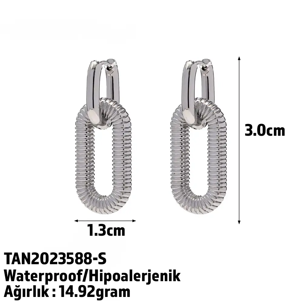 Rune-S Earring | Çelik Küpe 4