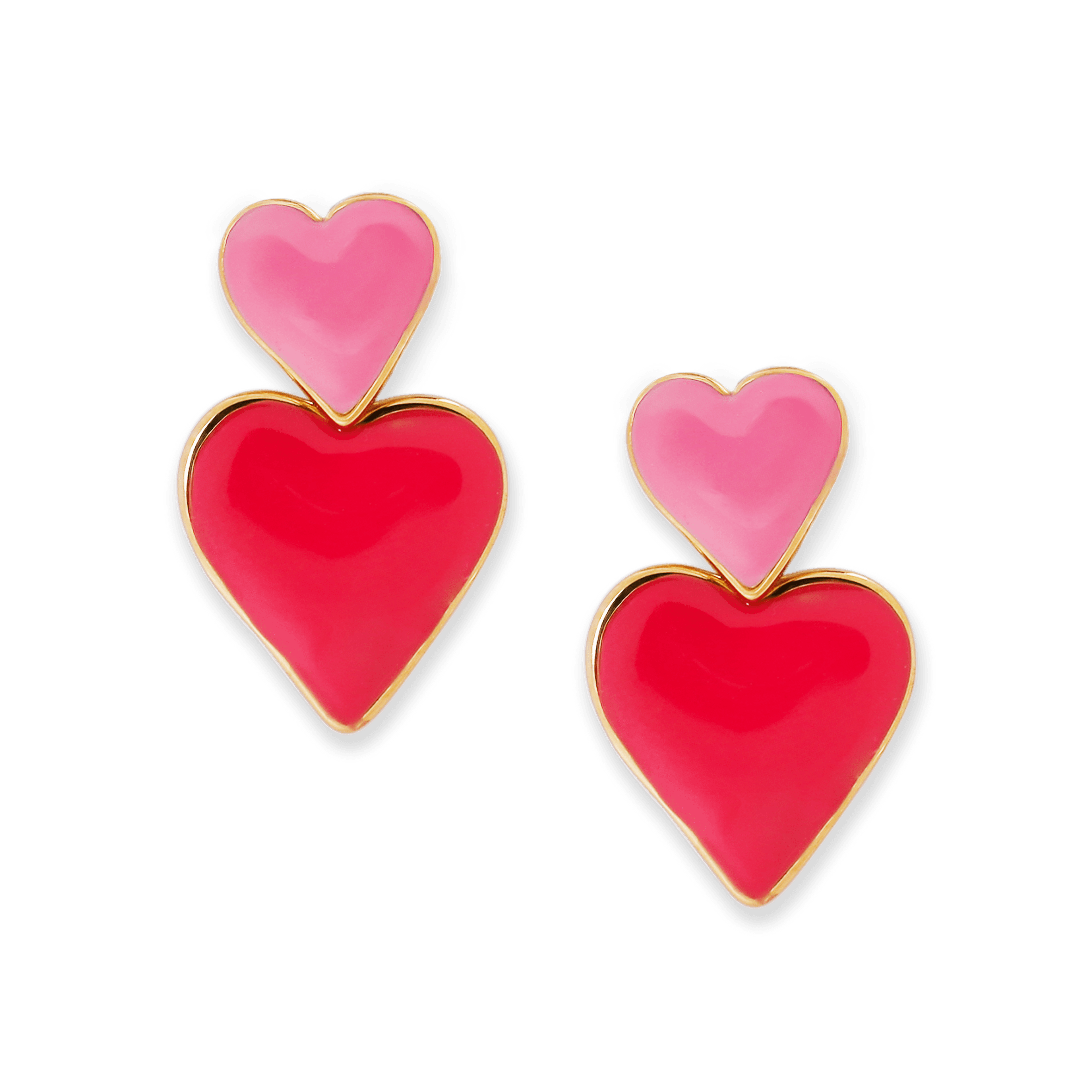 Heart Duo Earring | Çelik Küpe