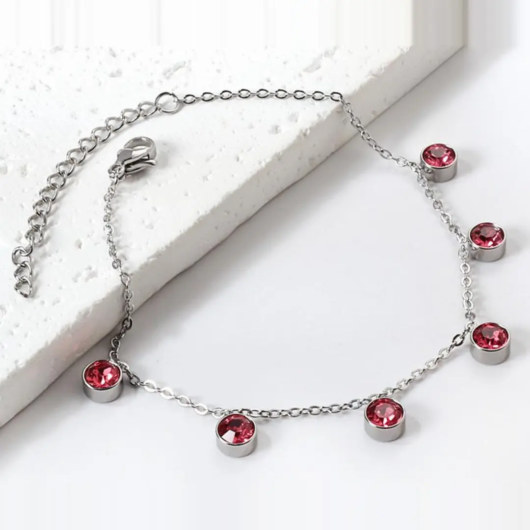 Rosalit Silver Anklet | Gümüş Renk Çelik Halhal