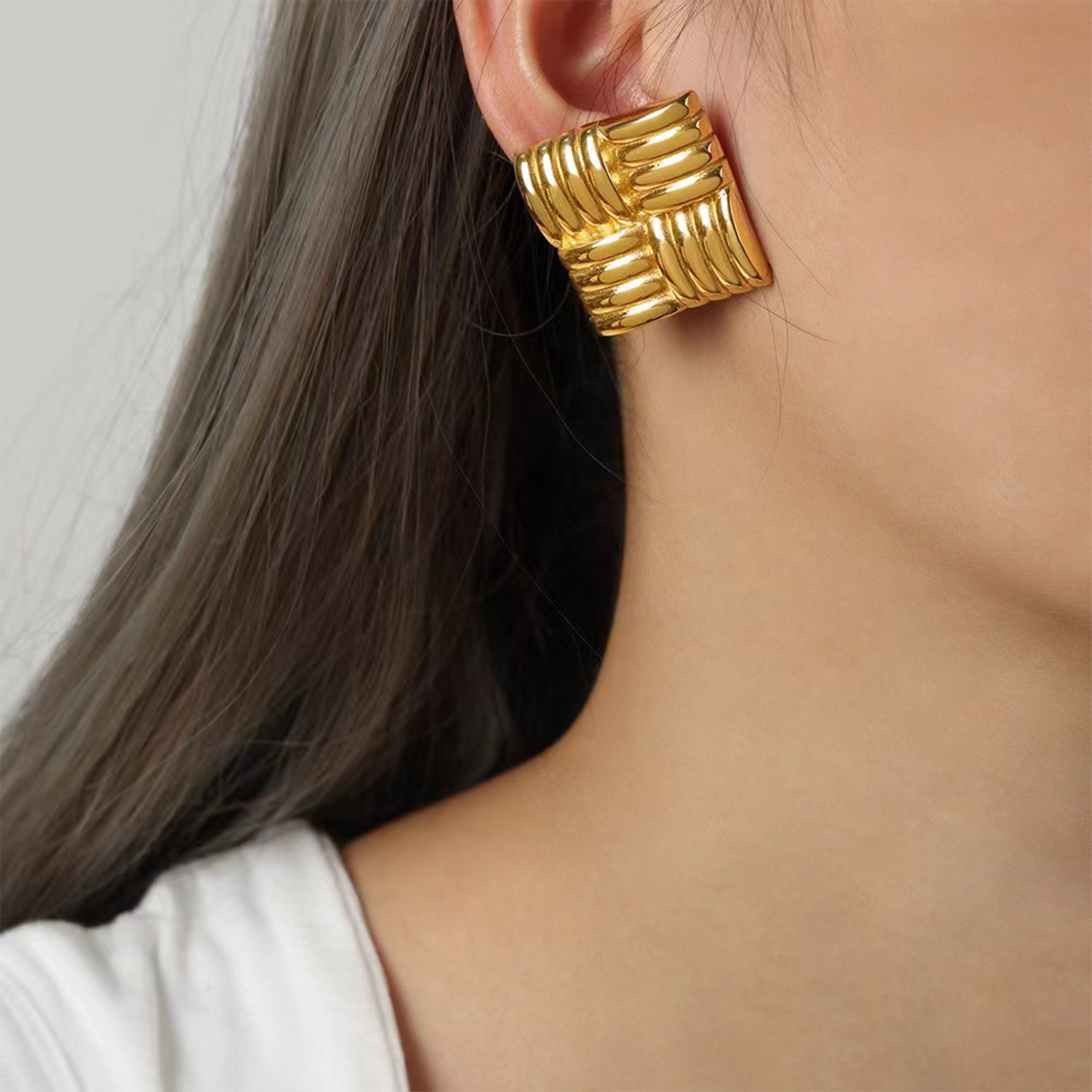 Nerisa Earring | Çelik Küpe