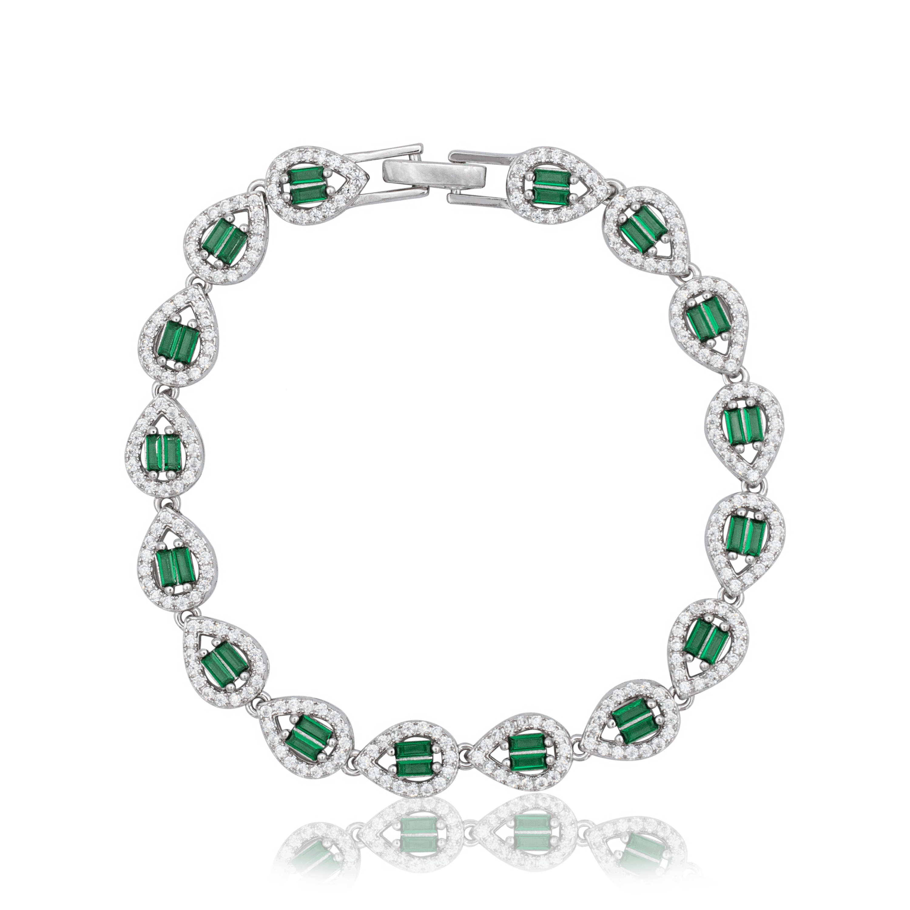 Emerald Drop Bracelet | Silver Kadın Bileklik
