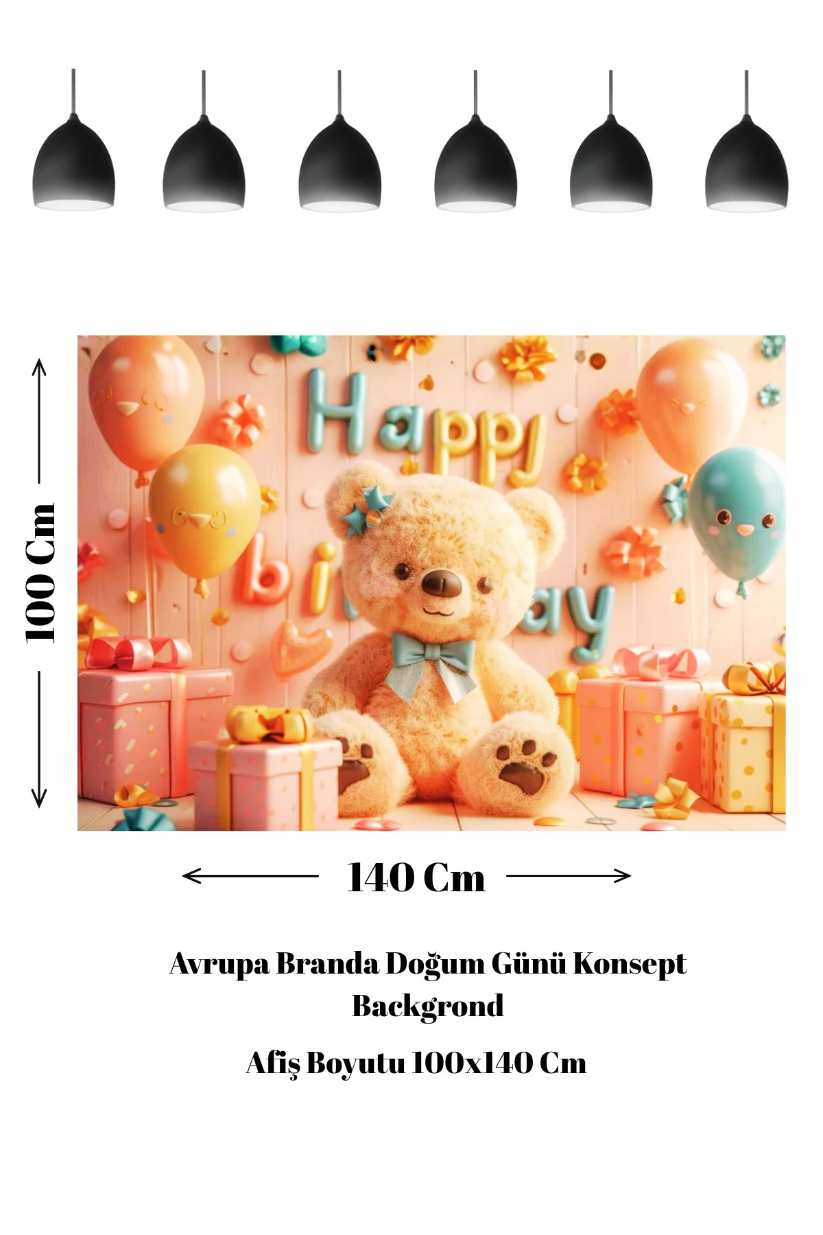 Ayıcık Bear Konsept Fotoğraf Arka Plan Dekorasyon Doğum Günü Afişi