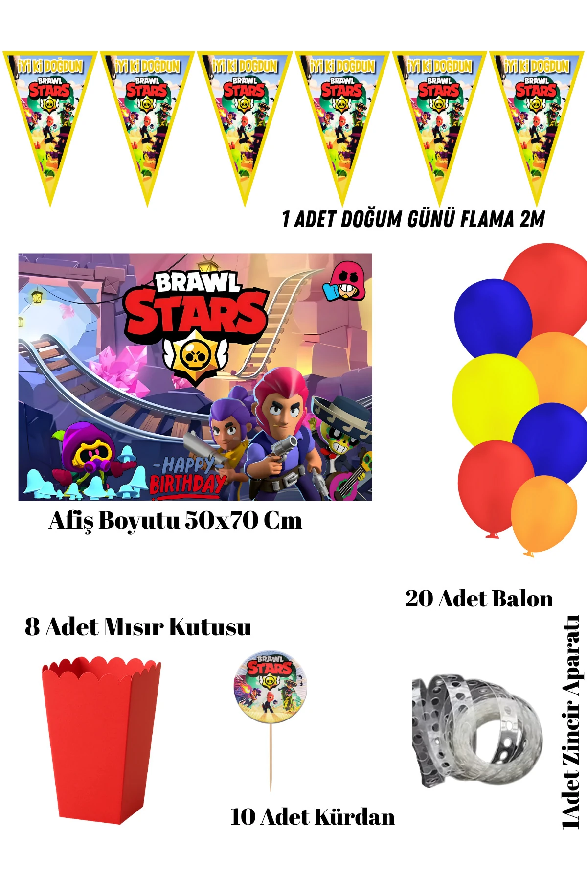Brawl Stars Doğum Günü Parti Seti