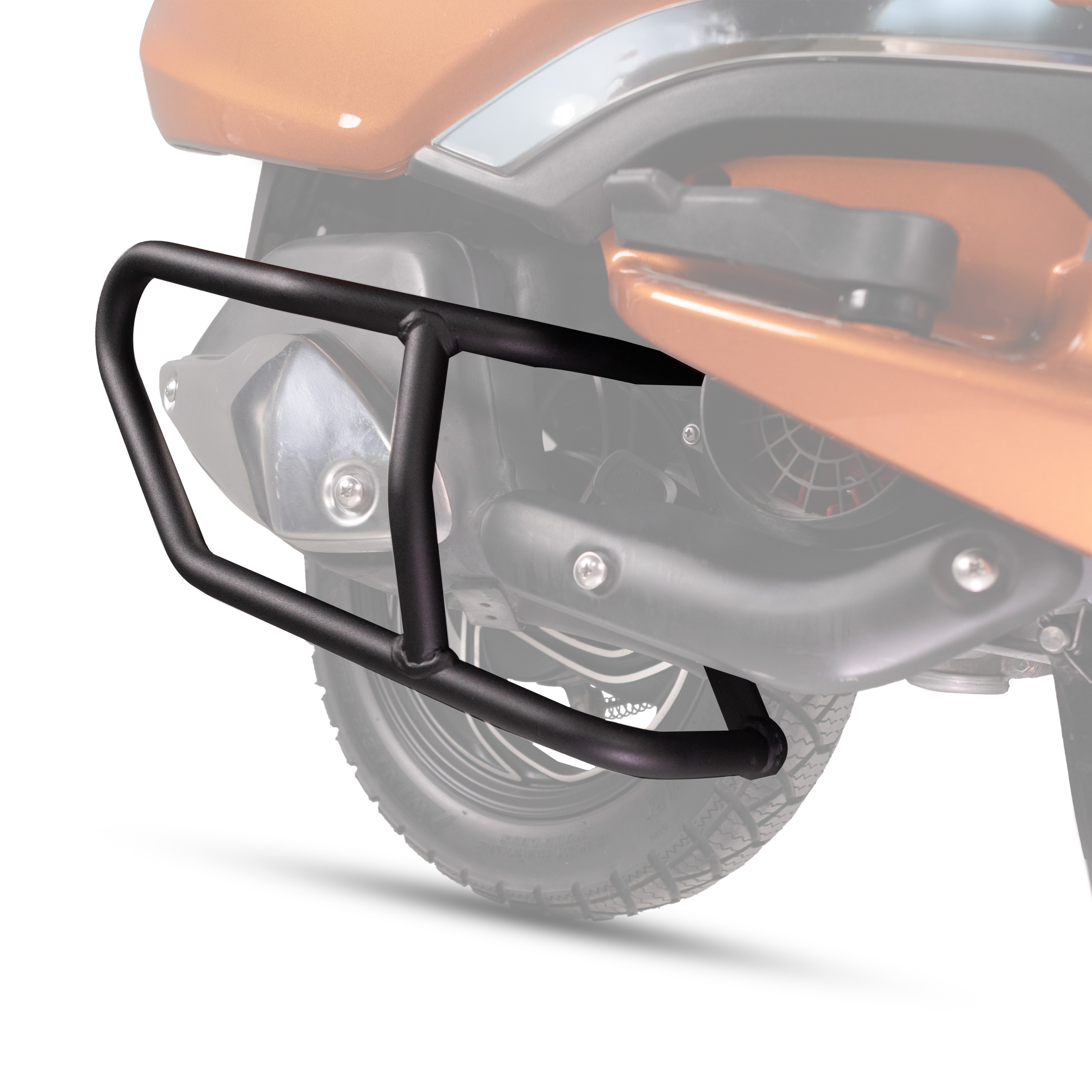 MOTO-KNIGHT TVS Jupiter 125 2023 - 2024 Tam Uyumlu Egzoz Koruma Demiri Siyah