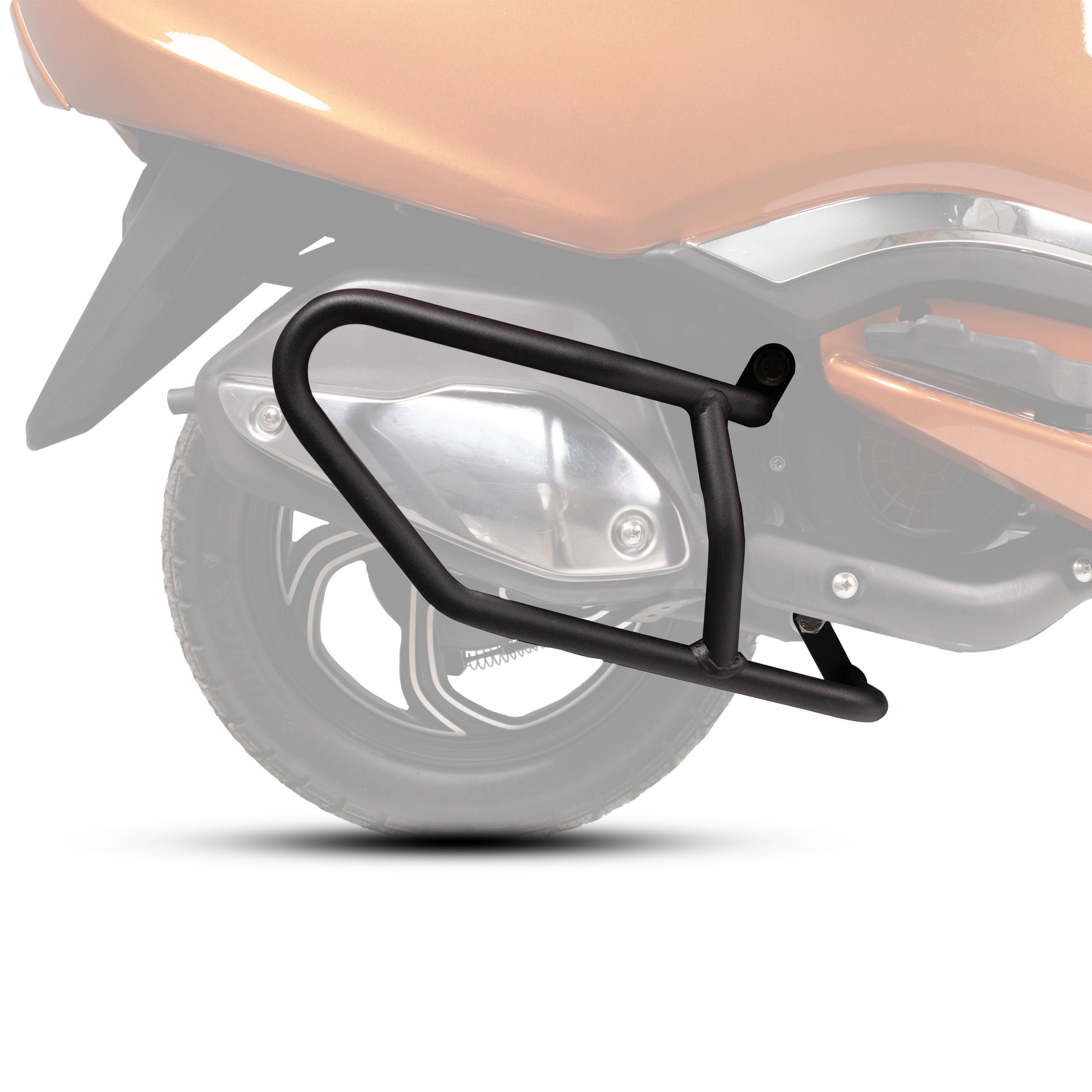 MOTO-KNIGHT TVS Jupiter 125 2023 - 2024 Tam Uyumlu Egzoz Koruma Demiri Siyah