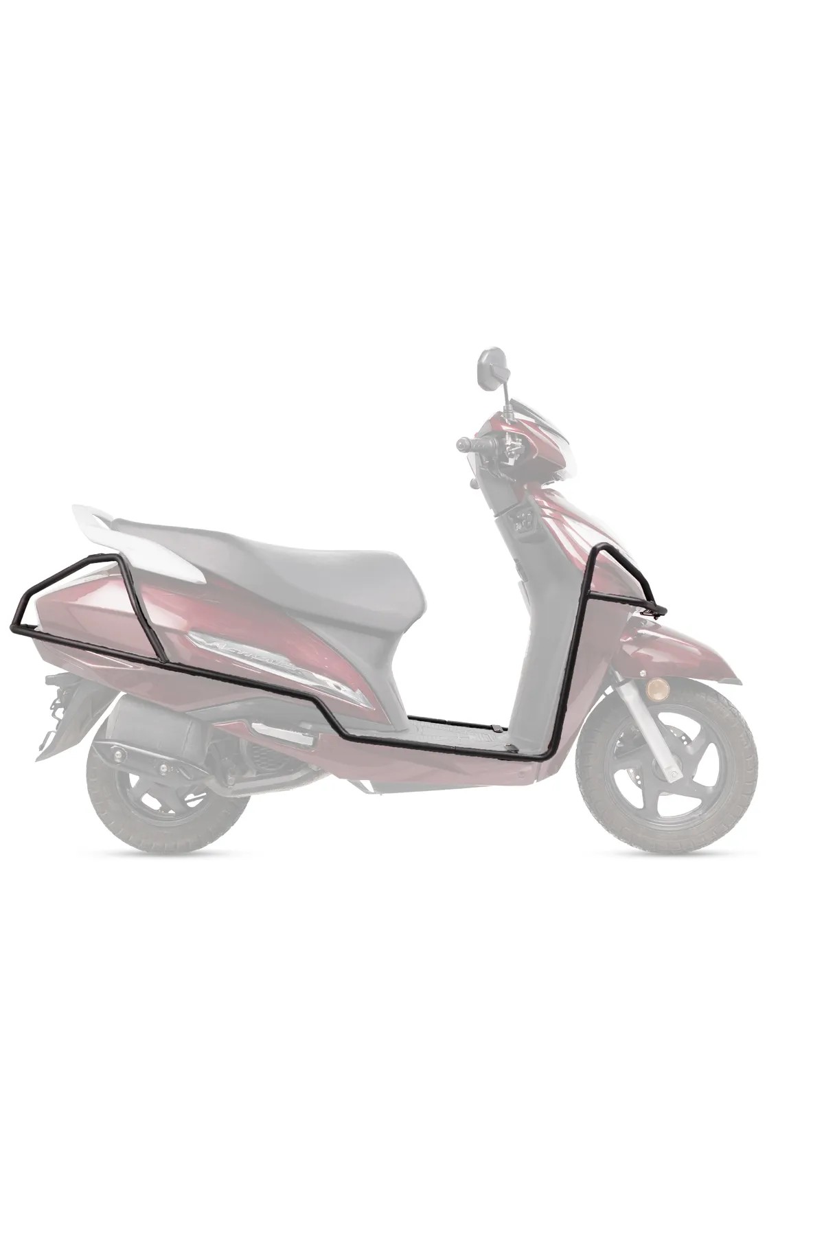 MOTO-KNIGHT Honda Activa 125 2023-2024 Tam Uyumlu Motor Koruma Demiri ve Çanta Demiri Seti Siyah