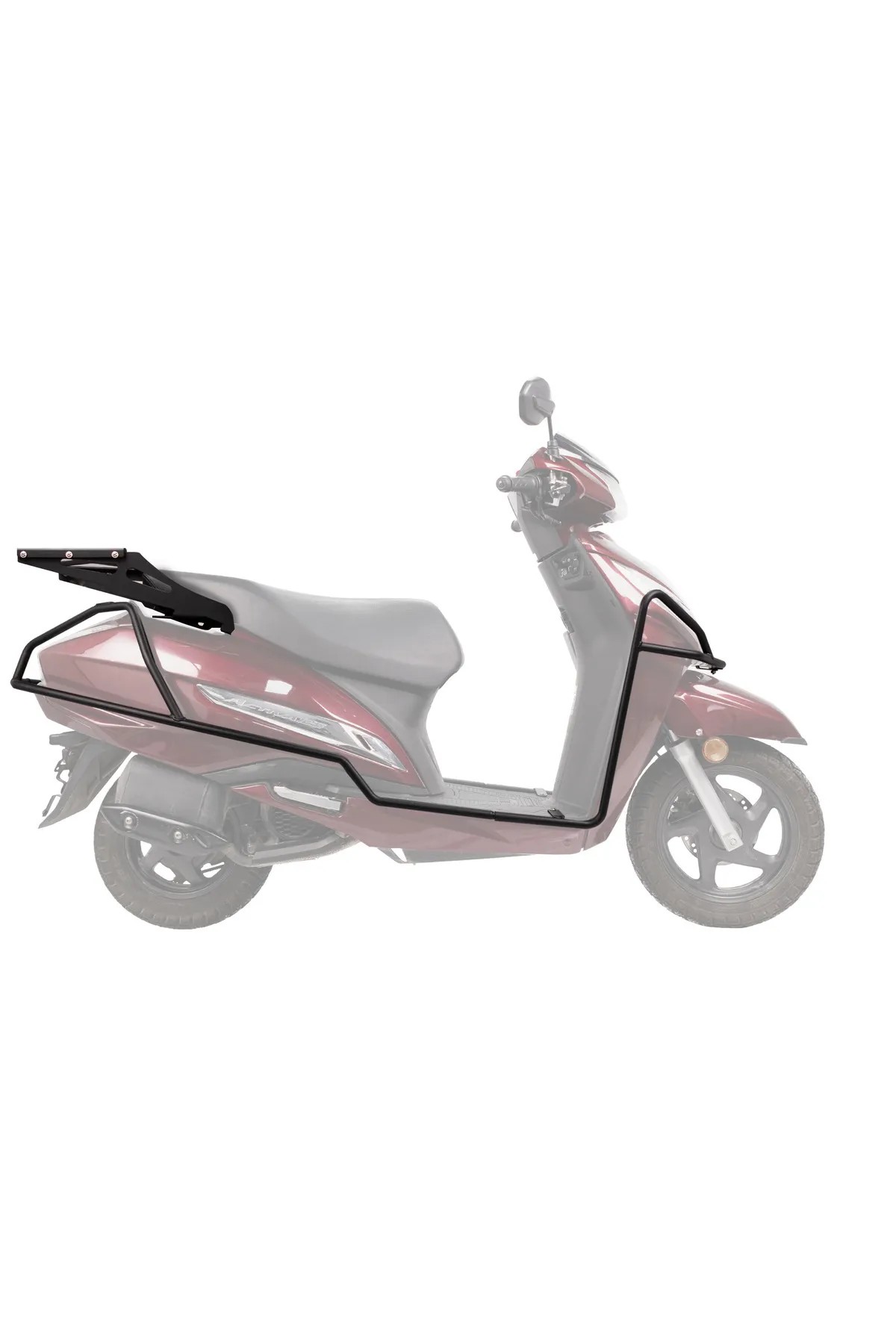 MOTO-KNIGHT Honda Activa 125 2023-2024 Tam Uyumlu Motor Koruma Demiri ve Çanta Demiri Seti Siyah