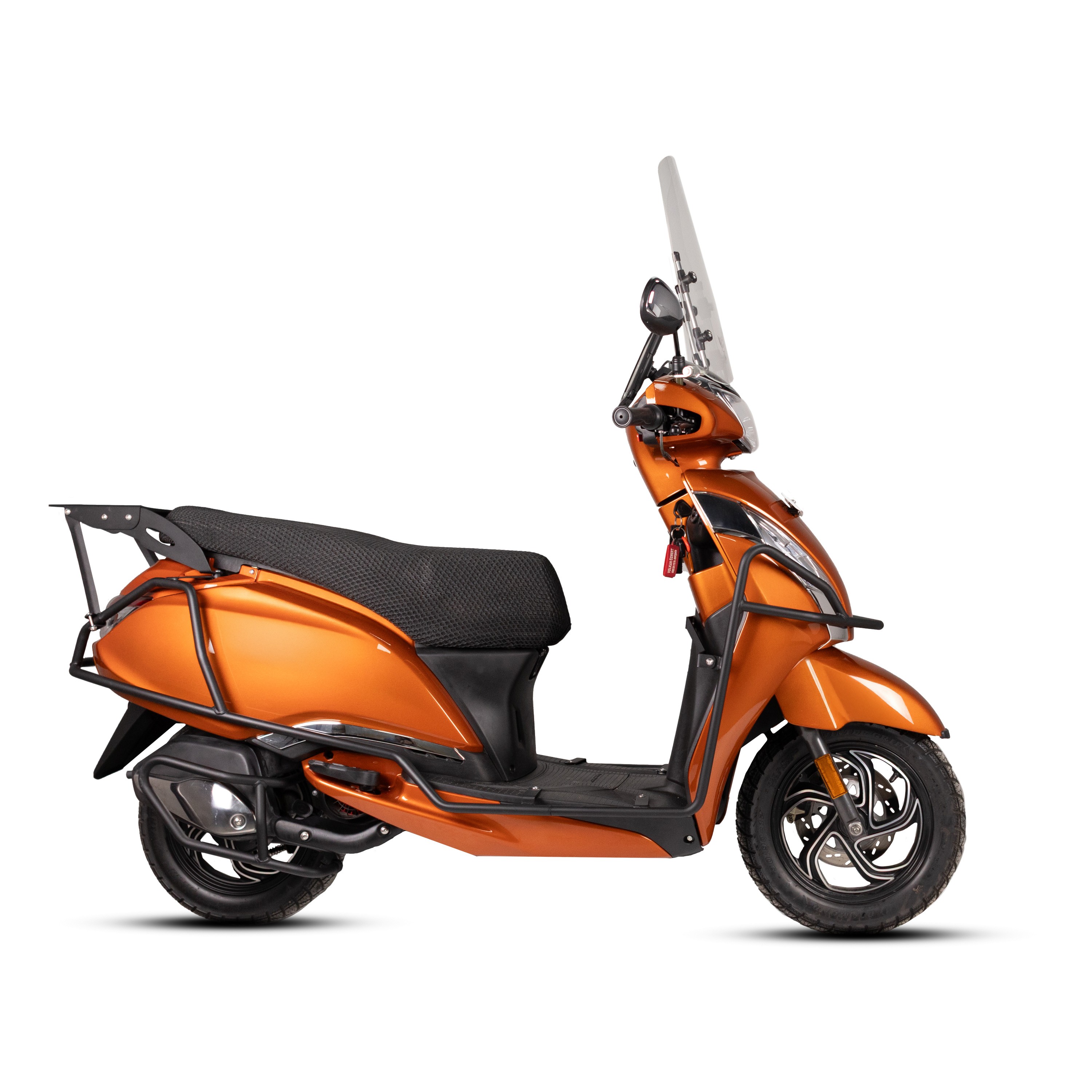 Moto-Knight TVS Jupiter 125 2023 - 2024 Tam Uyumlu Motor Koruma Demiri + Topcase Çanta Demiri Seti Siyah