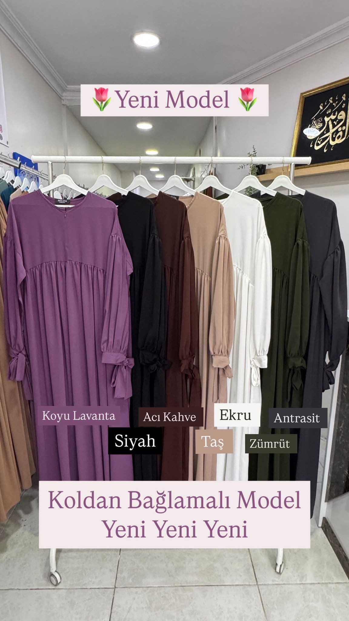 Kol Bağlamalı Elbise Yeni