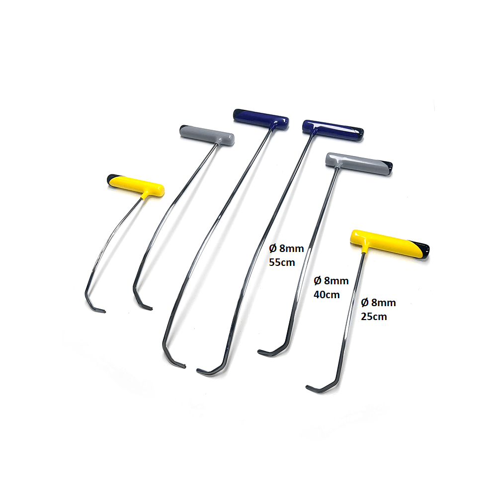 Paintless Dent Repair Stick 6 Pieces Chrome Plated Switchblade PDR Bodywork Paintless Dent Repair Pdrtr12