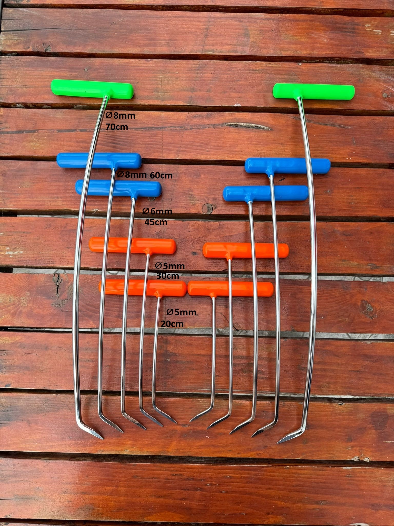 PDR BLANKED ROD SET 6 PIECES Paintless Dent Repair Rod 6 Pieces Coating PDR Body Paintless Dent Repair Pdrtr135