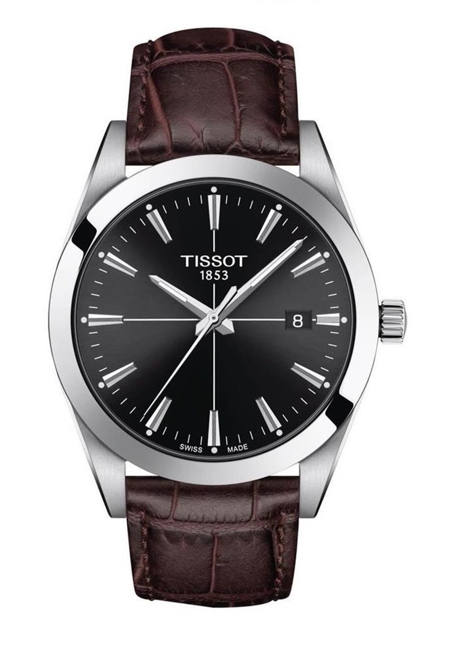 Tissot Gentleman | Siyah Kadran & Kahverengi Kordon