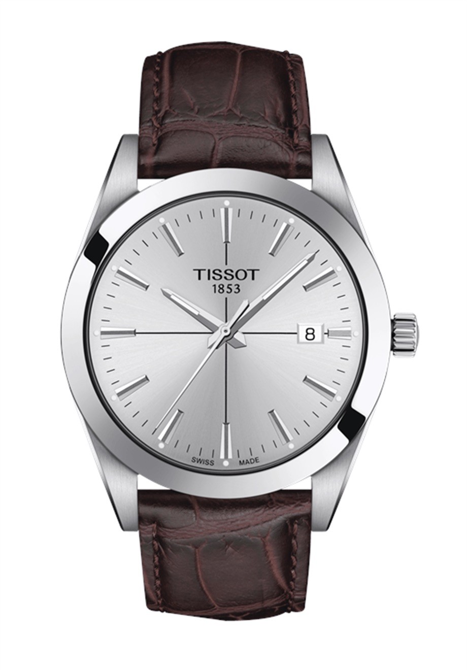 Tissot Gentleman | Silver Kadran & Kahverengi Kordon