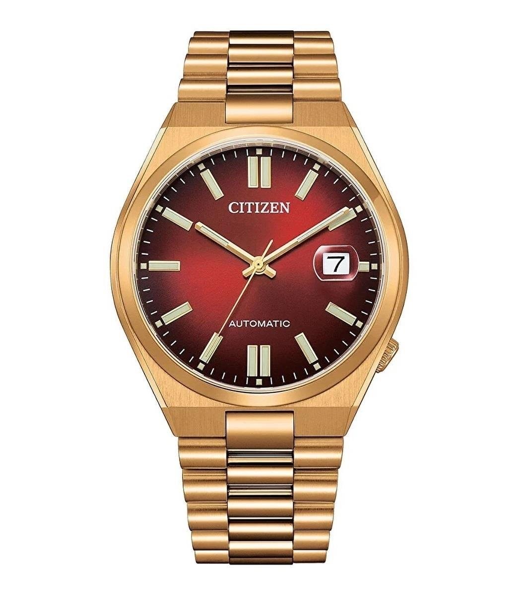 Citizen Tsuyosa Otomatik | Bordo Kadran & Gold Kordon
