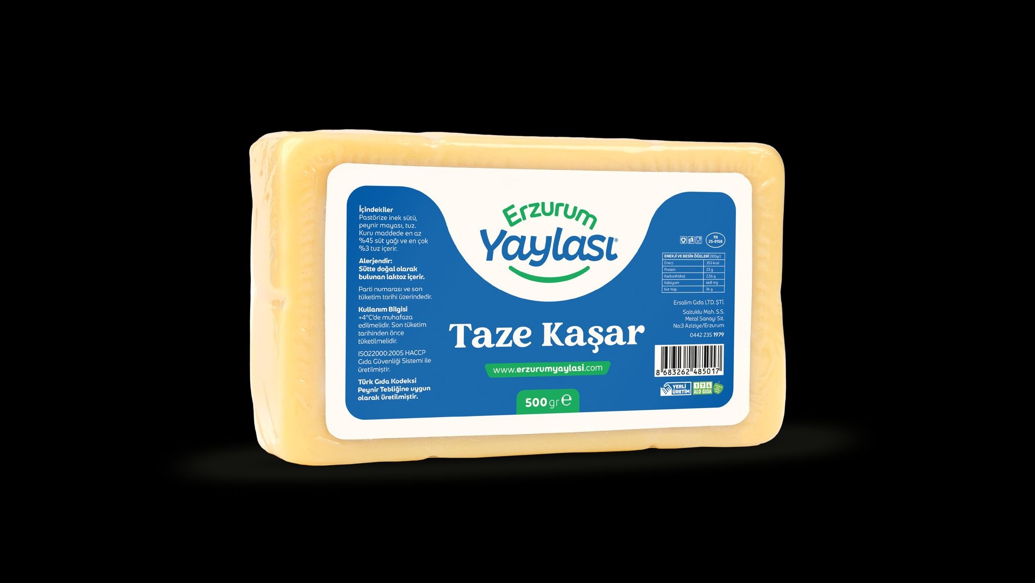 Erzurum Yöresel Taze Kaşar 1 kg 