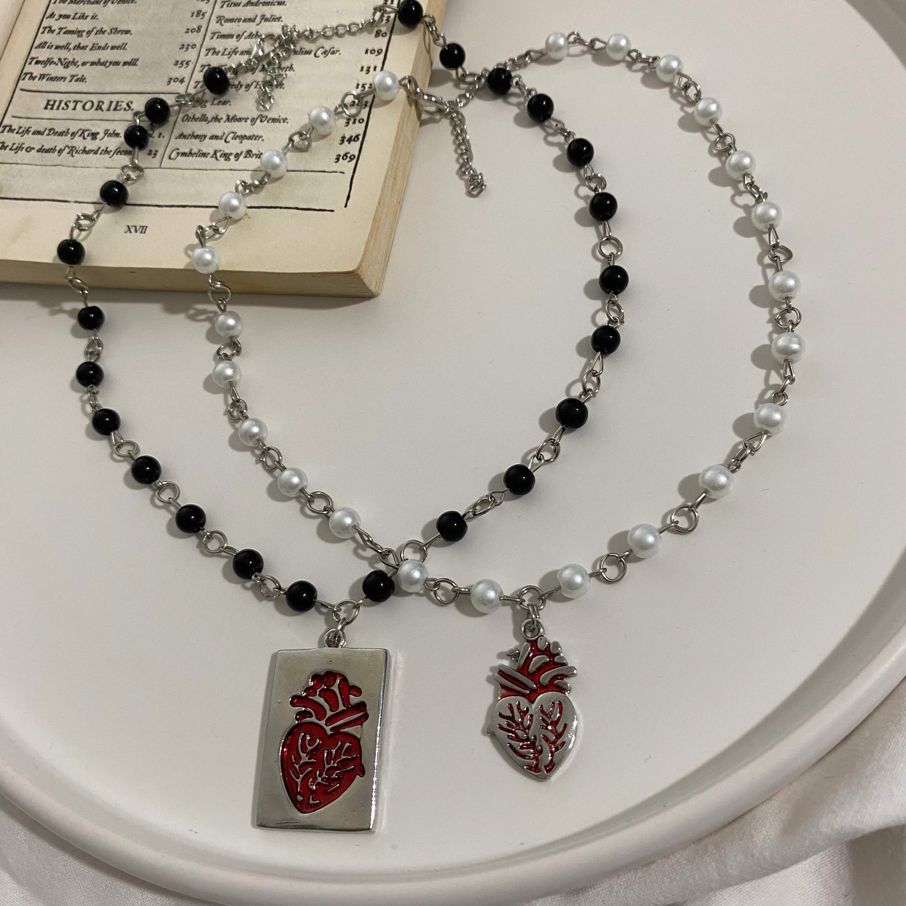 Anatomik Kalp İnci Kolye 