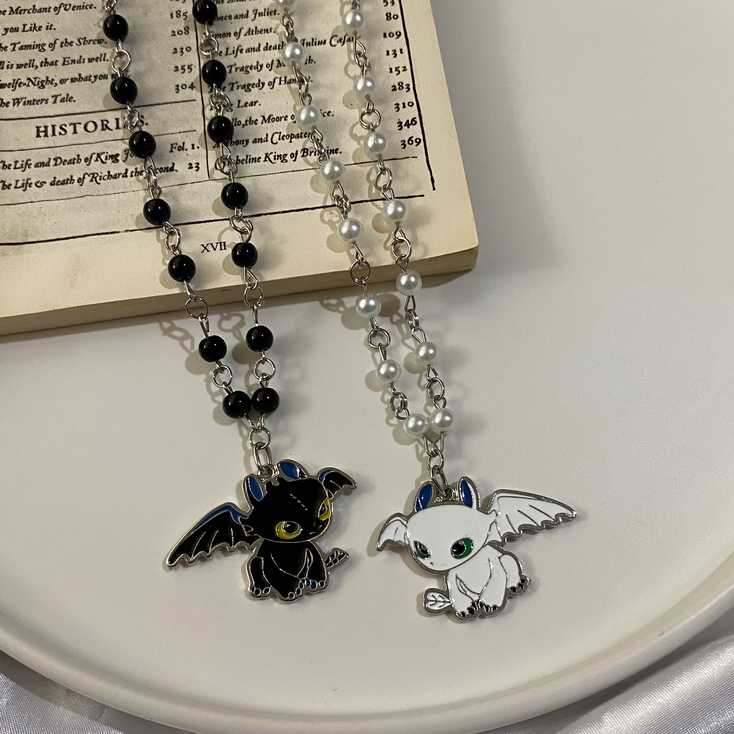 Ejderha çift inci kolye