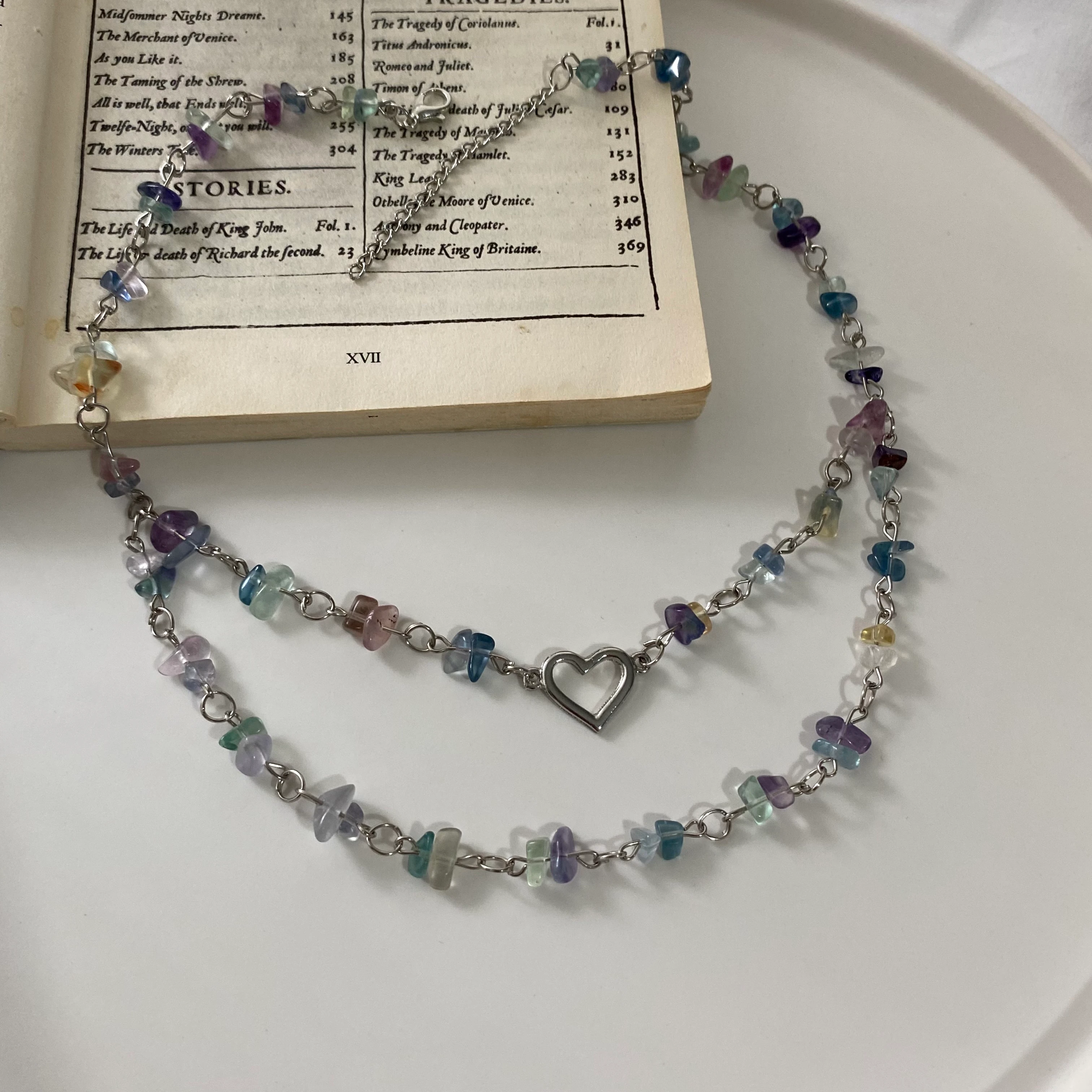 Florit Doğal Taş Kolye 