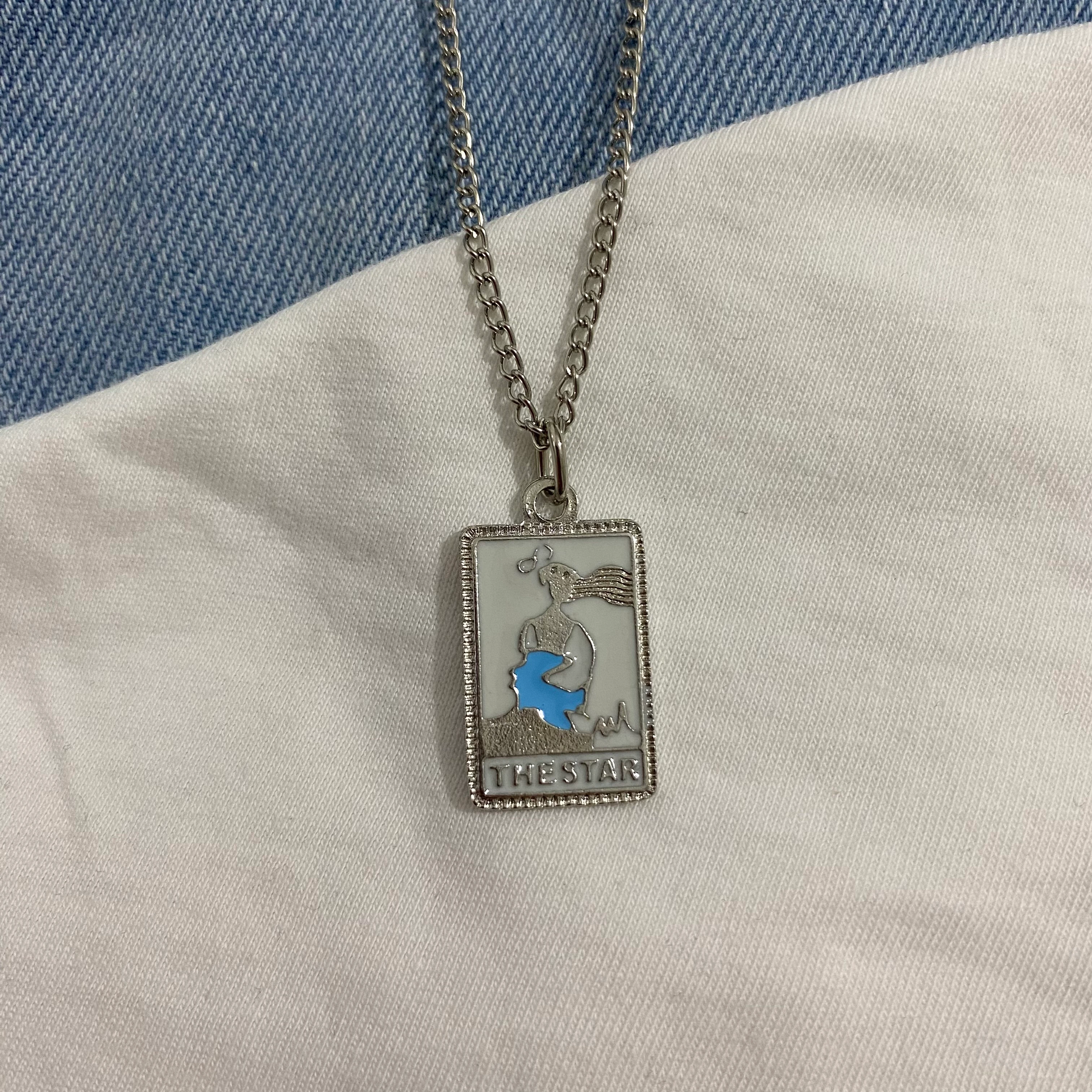 Star Tarot kart kolye 